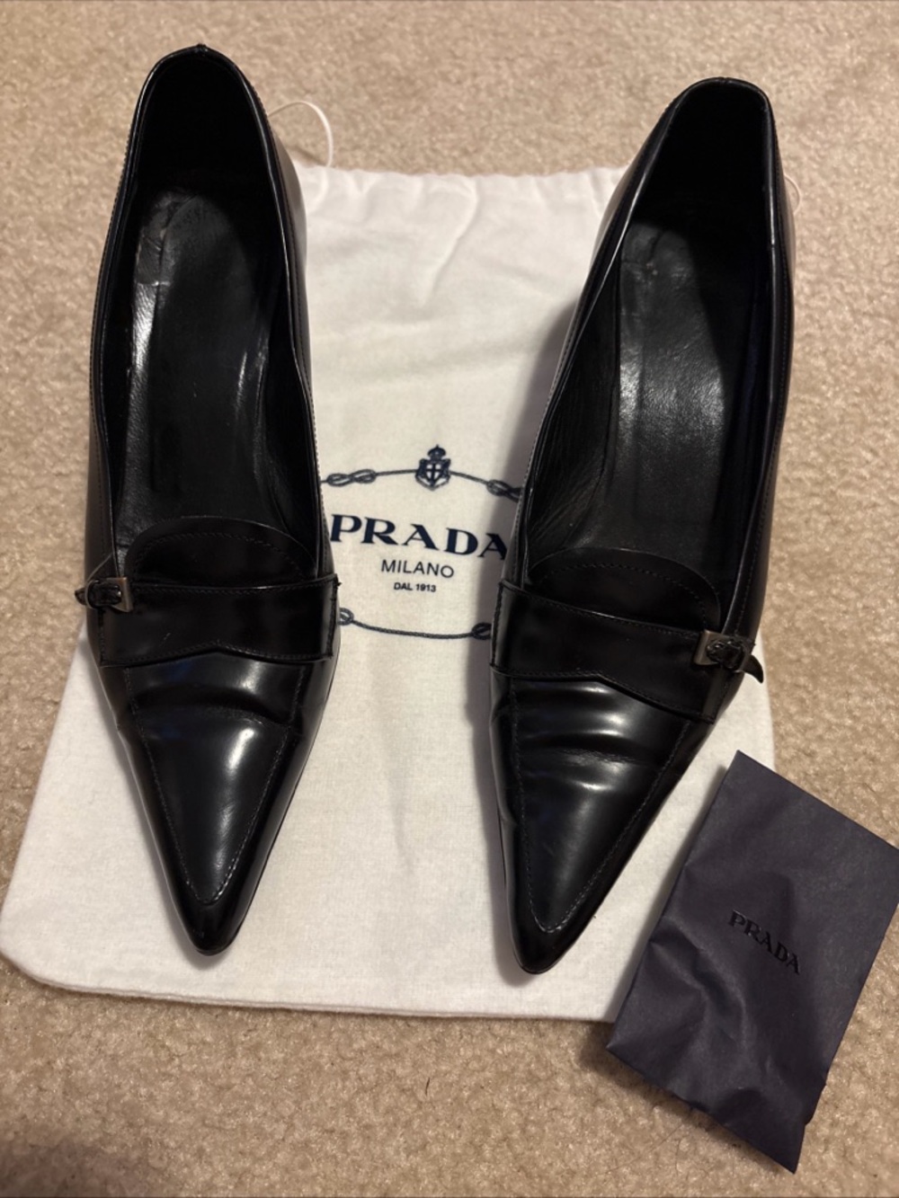 Women's Vintage Prada Kitten Heel Pumps